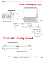 Preview for 5 page of Toshiba M30X-S181ST Specifications