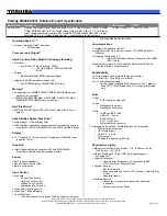 Preview for 1 page of Toshiba M400-EZ5031 - Portege - Core 2 Duo 1.83 GHz Specifications