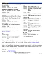 Preview for 3 page of Toshiba M400-EZ5031 - Portege - Core 2 Duo 1.83 GHz Specifications