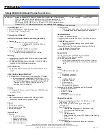 Toshiba M400-S4034 - Portege - Core 2 Duo GHz Specifications preview