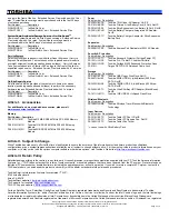 Preview for 3 page of Toshiba M400-S5032 - Portege - Core 2 Duo 1.83 GHz Specifications