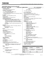 Preview for 1 page of Toshiba M505-S4980 Specifications