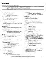 Preview for 1 page of Toshiba M55-S1001 Specifications