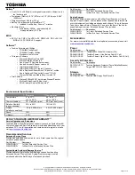 Preview for 2 page of Toshiba M55-S1001 Specifications