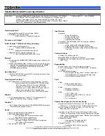 Preview for 1 page of Toshiba M55-S3512 Specifications