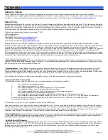 Preview for 3 page of Toshiba M55-S3512 Specifications