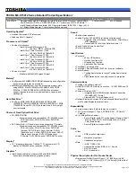 Toshiba M6-ST3412 Specifications preview