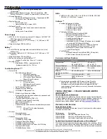 Preview for 2 page of Toshiba M6-ST3412 Specifications