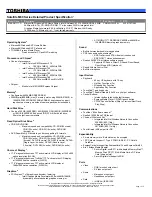 Toshiba M60-S6111TD Specifications preview