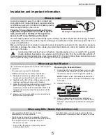 Preview for 5 page of Toshiba M63 Digital Series User Manual