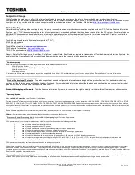 Preview for 3 page of Toshiba M640-BT2N25 Specifications