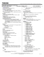 Toshiba M640-ST2N02 Specifications preview