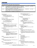 Toshiba M65-S909 Specifications preview