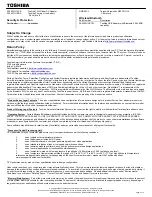 Preview for 3 page of Toshiba M65-S9092 Specifications