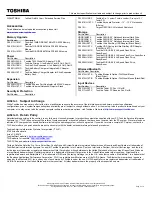Предварительный просмотр 3 страницы Toshiba M700-S7001X - Portege - Core 2 Duo 2.2 GHz Specifications