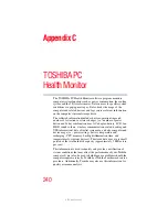 Предварительный просмотр 240 страницы Toshiba M750 - Portege - Core 2 Duo 2.53 GHz User Manual