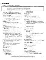 Toshiba M750-S7201 Specifications preview