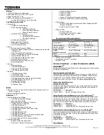 Preview for 2 page of Toshiba M750-S7222 Specifications