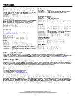 Preview for 3 page of Toshiba M750-S7222 Specifications