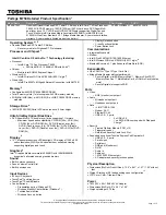 Toshiba M750-S7223 Specifications preview