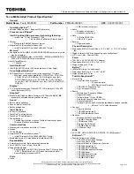 Toshiba M8-S8011 Specifications preview