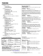 Preview for 2 page of Toshiba M9-S5514 Specifications