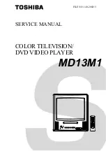 Preview for 1 page of Toshiba MD13M1 Service Manual