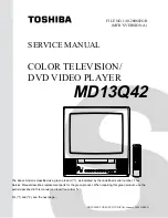 Предварительный просмотр 1 страницы Toshiba MD13Q42 Service Manual