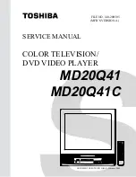 Предварительный просмотр 1 страницы Toshiba MD20Q41 Service Manual