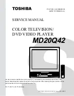 Preview for 1 page of Toshiba MD20Q42 Service Manual