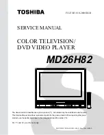 Предварительный просмотр 1 страницы Toshiba MD26H82 Service Manual