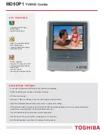 Preview for 1 page of Toshiba MD9DP1 - 9" CRT TV Specification