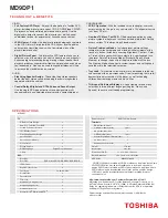 Preview for 2 page of Toshiba MD9DP1 - 9" CRT TV Specification