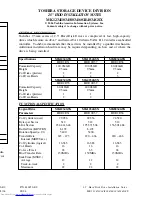 Preview for 1 page of Toshiba MK1234 Installation Notes