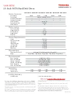 Предварительный просмотр 2 страницы Toshiba MK3259GSXP Specification