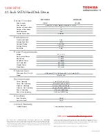 Предварительный просмотр 2 страницы Toshiba MK7559GSM Specifications