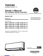 Предварительный просмотр 1 страницы Toshiba MMK-AP0057HP-E Owner'S Manual