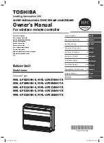 Предварительный просмотр 1 страницы Toshiba MML-AP0074NH-E Owner'S Manual