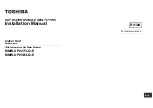 Preview for 1 page of Toshiba MMW-UP0271LQ-E Installation Manual