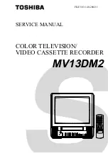 Предварительный просмотр 1 страницы Toshiba MV 13DM2 Service Manual