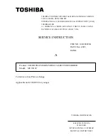 Preview for 66 page of Toshiba MV13N3C Service Manual