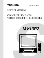 Preview for 1 page of Toshiba MV13P2 Service Manual