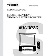 Preview for 1 page of Toshiba MV13P2C Service Manual