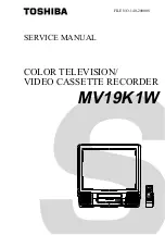 Preview for 1 page of Toshiba MV19K1W Service Manual