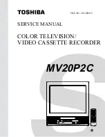 Preview for 1 page of Toshiba MV20P2C Service Manual