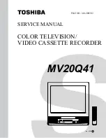 Preview for 1 page of Toshiba MV20Q41 Service Manual