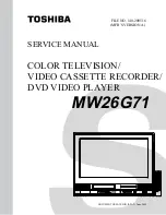 Предварительный просмотр 1 страницы Toshiba MW 26G71 Service Manual