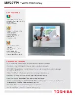 Toshiba MW 27FP1 Specifications preview