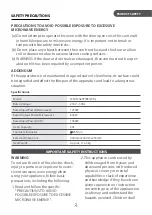 Preview for 3 page of Toshiba MW-MG20PBK Instruction Manual