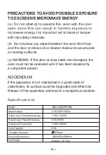 Preview for 2 page of Toshiba MW2-AG23PFBK Instruction Manual